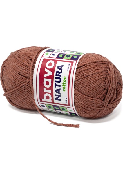 Natura %100 Koton Iplik 100 Gram 200 Metre (Renk Kodu:506) Tarçın
