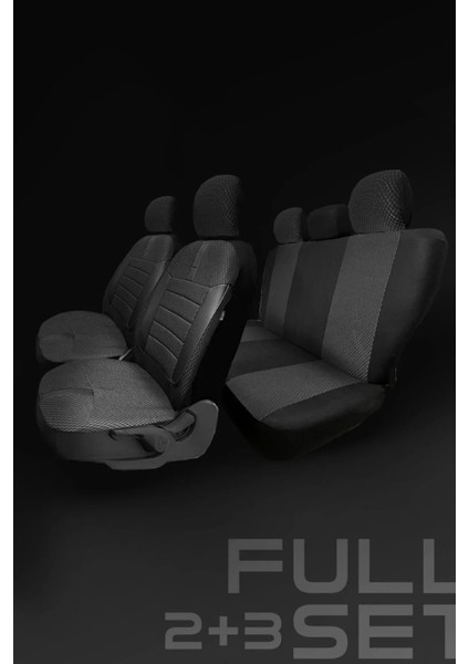 Fiat Fiorino 2007-2016 Hafi̇f Ti̇cari̇ – Ticari Araç 2+1 Uyumlu Vira GrindSport Koltuk Kılıfı – Siyah, Kolay Montaj