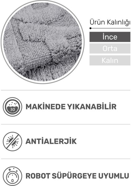 Bath Antibakteriyel Banyo Paspası 80 x 50 | Dekoratif, Yıkanabilir, Tüylenme Yapmaz, Yumuşak Doku fiyatları