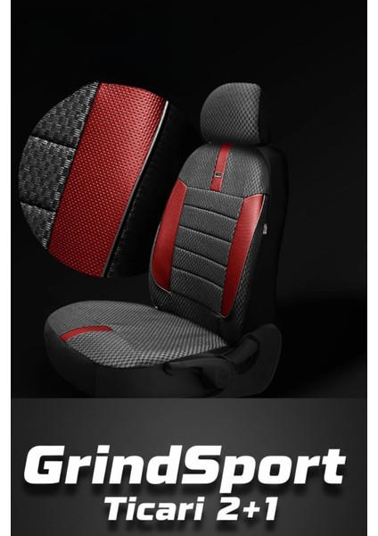 Suzuki Grand Vitara 2008-2015 – Ticari Araç 2+1 Uyumlu Vira GrindSport Koltuk Kılıfı – Siyah Kırmızı, Kolay Montaj fiyatları
