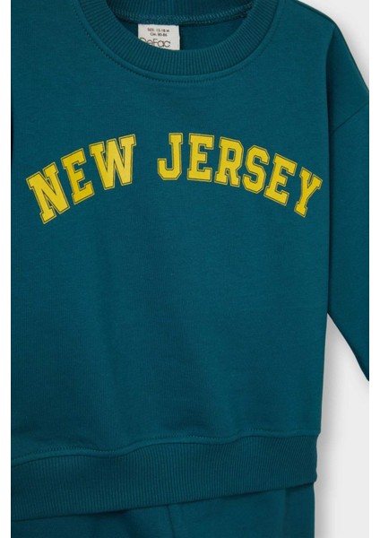 Erkek Bebek 2'li Takım Baskılı Sweatshirt Eşofman Altı E8985A525AU modelleri