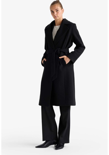 Regular Fit Kuşaklı Kaşe Kaban F1207AX25WN fiyatları