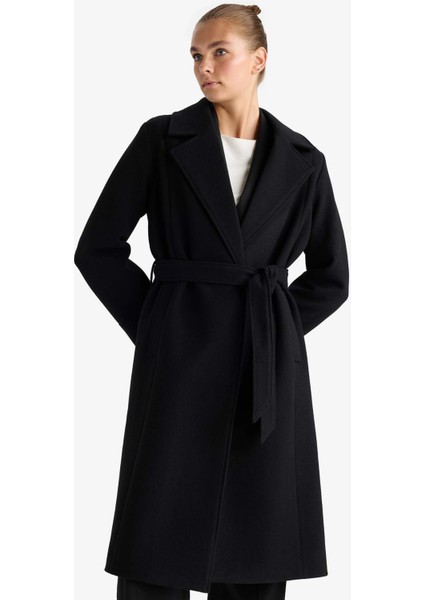 Regular Fit Kuşaklı Kaşe Kaban F1207AX25WN modelleri