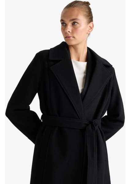 Regular Fit Kuşaklı Kaşe Kaban F1207AX25WN indirimleri