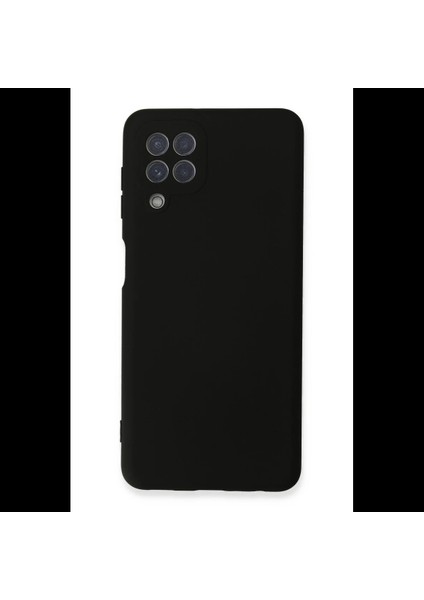 Samsung Galaxy A22 Kılıf Nano Içi Kadife Silikon - Siyah