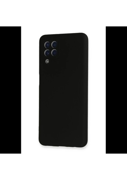 Samsung Galaxy A22 Kılıf Nano Içi Kadife Silikon - Siyah modelleri