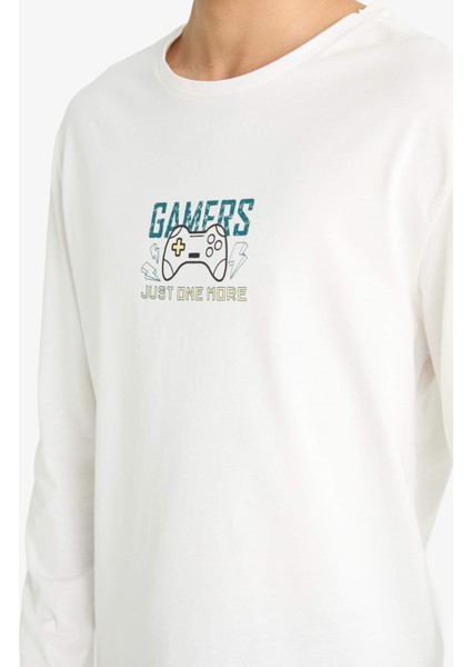 Pijama Takımı Regular Fit Baskılı Uzun Kollu Üst Desenli Uzun Alt G2643AX25WN indirimleri