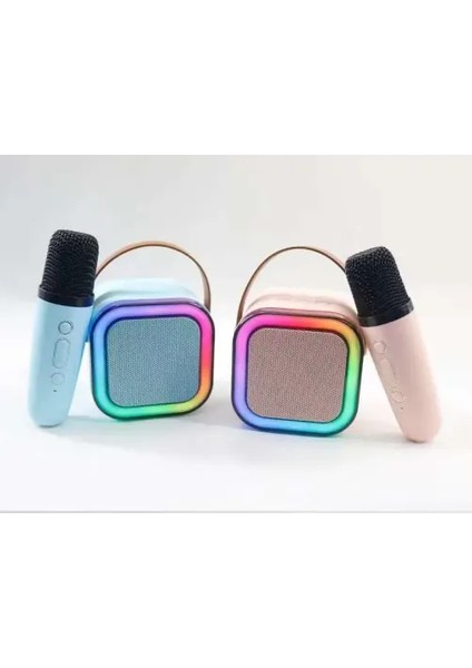 Karaoke Mikrofon Hoparlör Seti Bluetooth Profesyonel Ses Efektli 6 Saat Kesintisiz Kullanım 20W