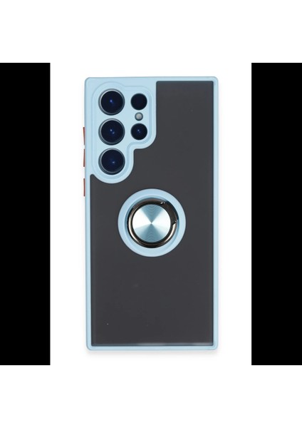 Samsung Galaxy S23 Ultra Kılıf Montreal Yüzüklü Silikon Kapak