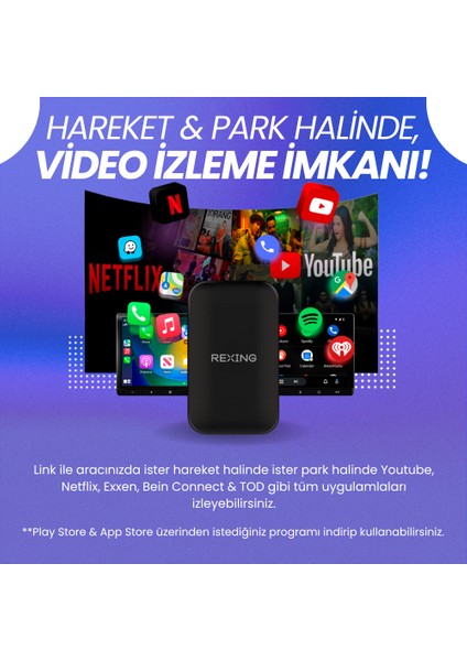 Link | Video Destekli Kablosuz Carplay & Android Auto Smart Aı Box Netflix & Youtube modelleri