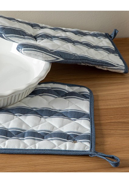 Blue Lines Mutfak Seti Fırın Eldiveni ve Tutacak Seti Lacivert 17X30 CM+20X20 cm (15.09.2025) modelleri