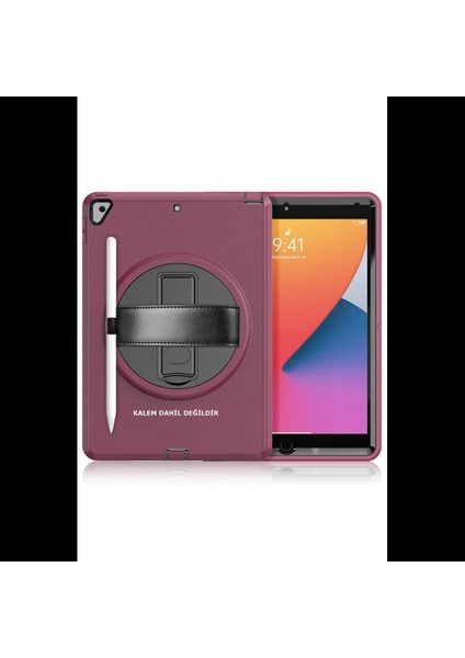 iPad 10.2 (7.nesil) Kılıf Hand Strap Tablet Kılıfı