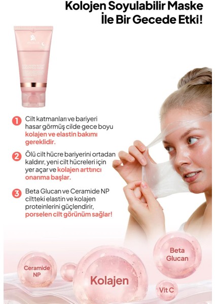 2 Adet Soyulabilir Kolajen Jel Yüz Maskesi – Cam Gibi Parlak ve Canlı Cilt Için Kore Cilt Bakımı modelleri