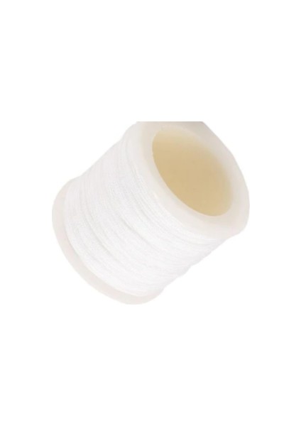 Paraşüt Ipi, Bileklik-Kolye Örgü Ipi 1 mm 50 Metre Beyaz