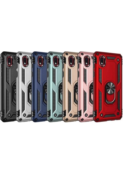 Samsung Galaxy A01 Core Kılıf Sofya Yüzüklü Silikon Kapak - Gold