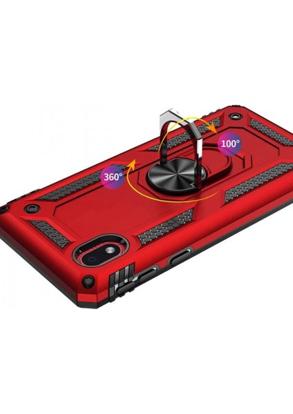 Samsung Galaxy A01 Core Kılıf Sofya Yüzüklü Silikon Kapak - Gold