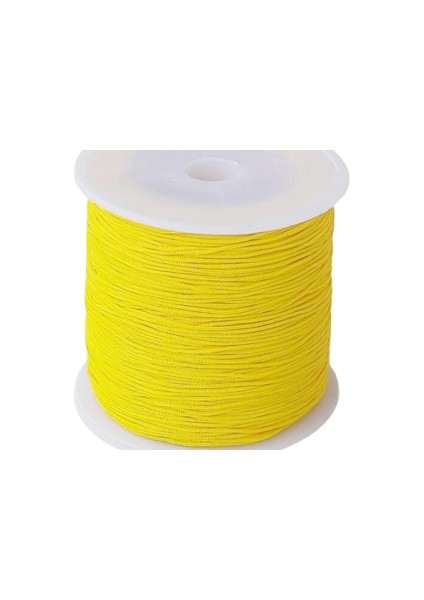 Paraşüt Ipi, Bileklik-Kolye Örgü Ipi 1 mm 50 Metre Sarı