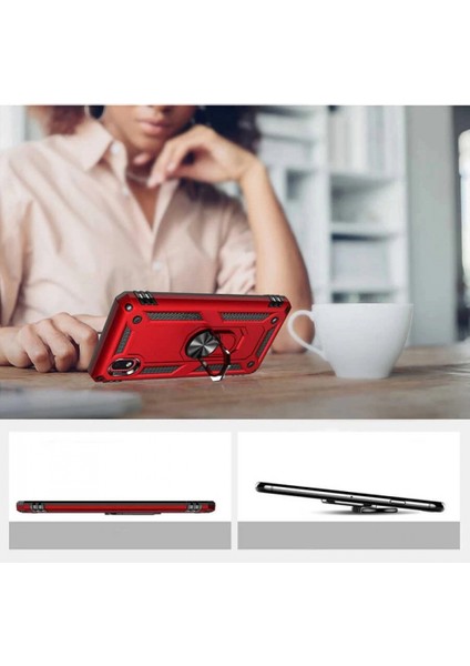 Samsung Galaxy A01 Core Kılıf Sofya Yüzüklü Silikon Kapak - Rose