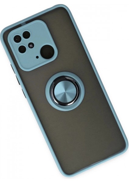 Xiaomi Redmi 10C Kılıf Montreal Yüzüklü Silikon Kapak - Buz Mavi fiyatları