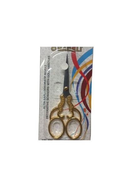 Nakış Makası Altın Saplı Dekoratif Makas YBL-074 Model 2