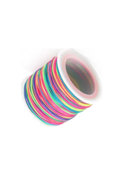 Paraşüt Ipi, Bileklik-Kolye Örgü Ipi 1 mm 50 Metre Karışık