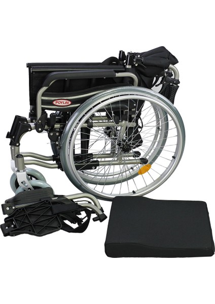 P957 Alüminyum Tekerlekli Sandalye 50 cm