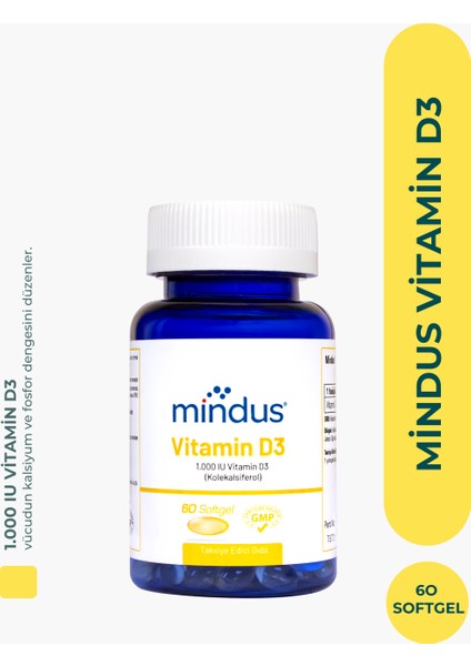 Vitamin D3 1.000 IU 60 Softgel