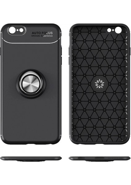 iPhone 6 Kılıf Range Yüzüklü Silikon - Kırmızı indirimleri