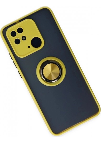 Xiaomi Redmi 10C Kılıf Montreal Yüzüklü Silikon Kapak - Sarı fiyatları