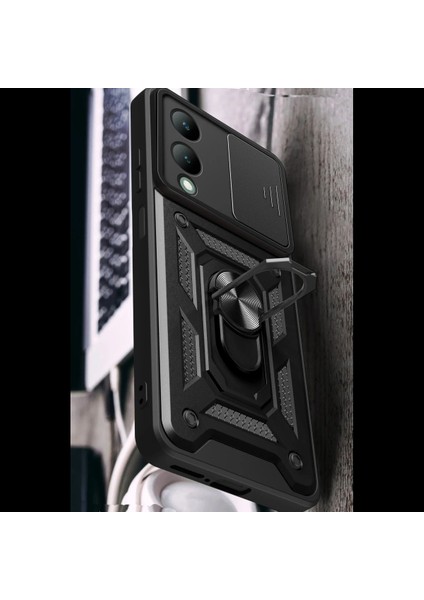 Vivo Y17S Kılıf Pars Lens Yüzüklü Silikon modelleri