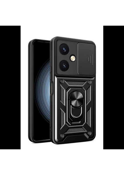 Vivo Y27 Kılıf Pars Lens Yüzüklü Silikon