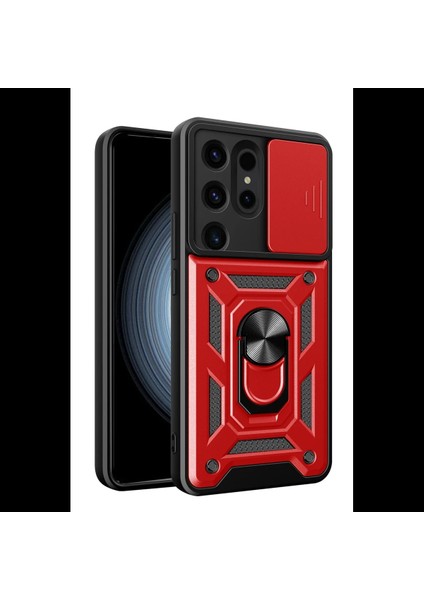 Samsung Galaxy S24 Ultra Kılıf Pars Lens Yüzüklü Silikon