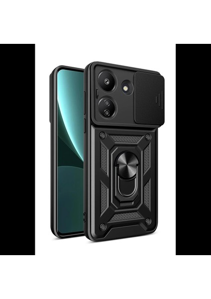 Xiaomi Redmi 13C Kılıf Pars Lens Yüzüklü Silikon