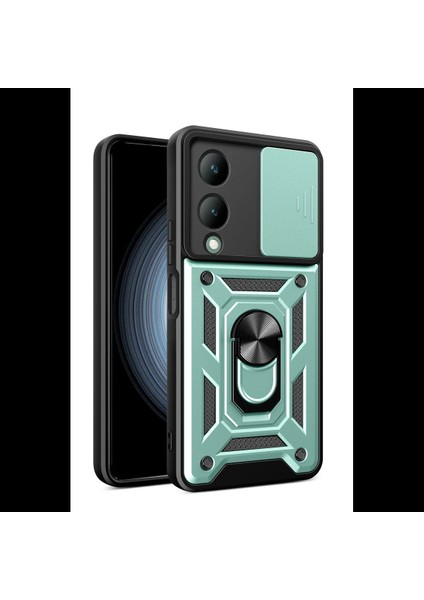 Vivo Y17S Kılıf Pars Lens Yüzüklü Silikon