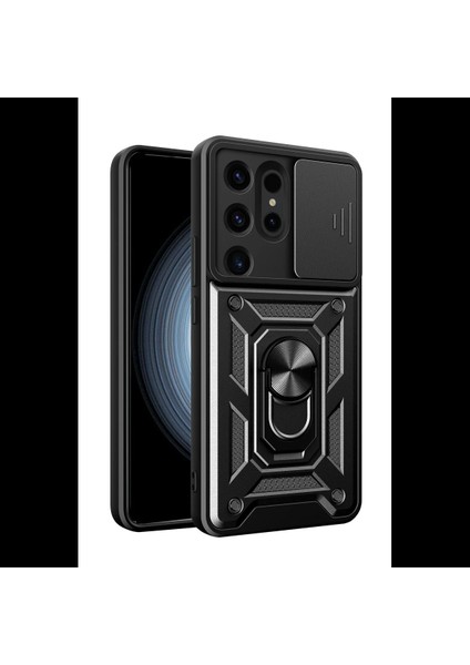Samsung Galaxy S24 Ultra Kılıf Pars Lens Yüzüklü Silikon