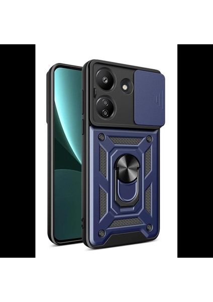 Xiaomi Redmi 13C Kılıf Pars Lens Yüzüklü Silikon