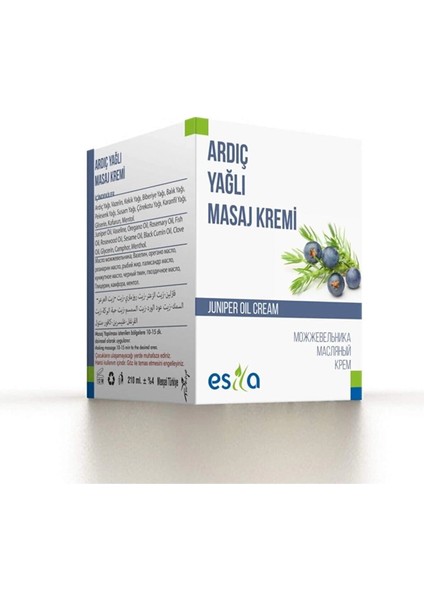 Organik Yağ Ardıç Yağlı Masaj Kremi 210 ml