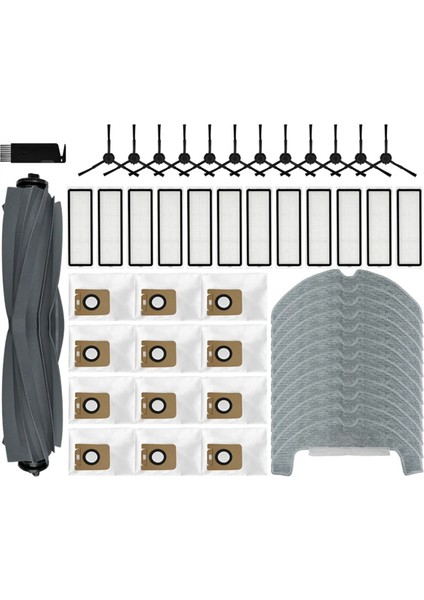 Dream D10S Plus Robot Vakum Süpürge Ana Yan Fırça Mop Rag Rag Hepa Filtre Toz Çantası Aksesuarları Yedek Parçalar (Yurt Dışından)