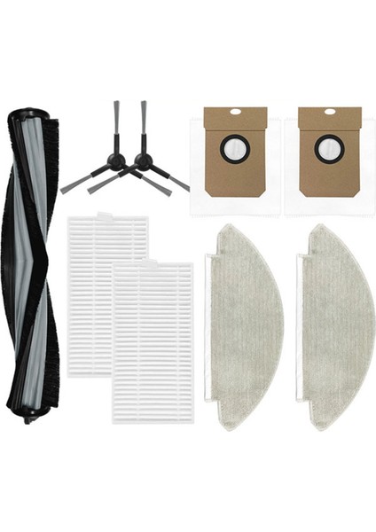 9pcs Viomi Alpha 2 Pro / V5 Pro Robot Elektrikli Süpürge Silindir Yan Fırçası Hepa Filtre Mop Toz Çantası Aksesuar (Yurt Dışından)