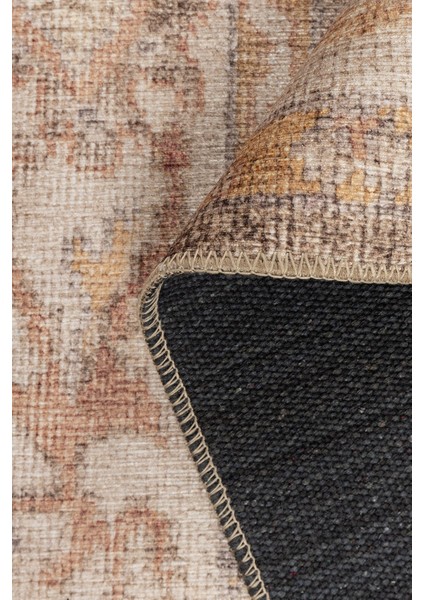 Relic Kahverengi Vintage Dokulu Klasik Desenli Dokuma Tabanlı Şönil Halı Al 522 indirimleri