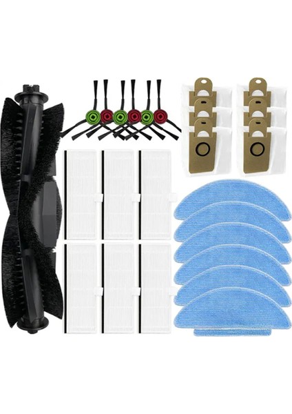 Medıon X20 Sw+ / MD11415 Robot Vakum Süpürge Ana Yan Fırça Hepa Filtre Mop Bez Tuz Torbaları Accessoies (Yurt Dışından)