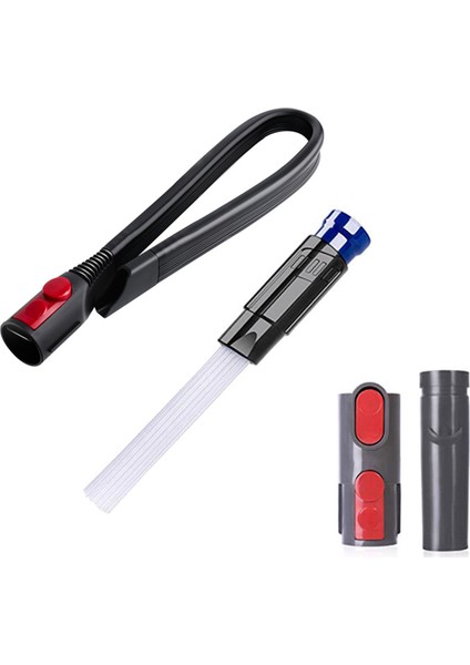 2 Vakum Süpürge Aksesuarları Set 1 Pcs Çok Fonksiyonlu Düz Meme Başı ve 1 Vakum Bağlantılı Vakum Toz Fırçası Set (Yurt Dışından)