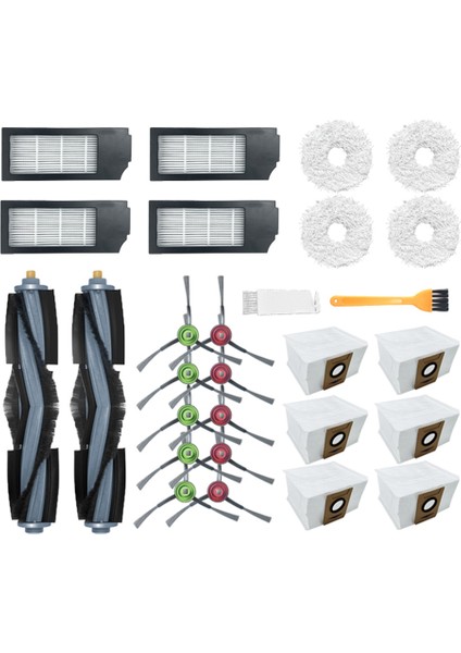 Ecovacs Için Deebot X1 Omni / Turbo Toz Çanta Ana Fırça Kiti Hepa Filtre Mop Temizleme Bezi Vakum Süpürge Aksesuarları (Yurt Dışından)