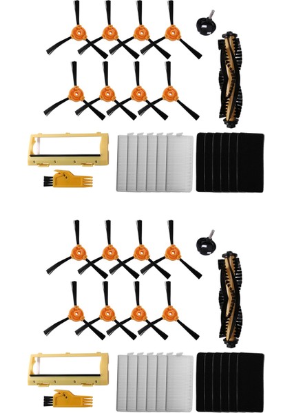 36PCS Yan Fırça Ana Fırça Çerçevesi Ecovacs Deebot 600 601 605 710 N79 N79S Için (Yurt Dışından)