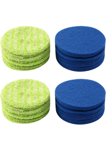 16 Mikrofiber Paspas ve 16 Iç Mekan Kullanım Contasını Içeren Kablosuz Elektrikli Döner Paspas Süpürgesi Için Yedek Pedi (Yurt Dışından)