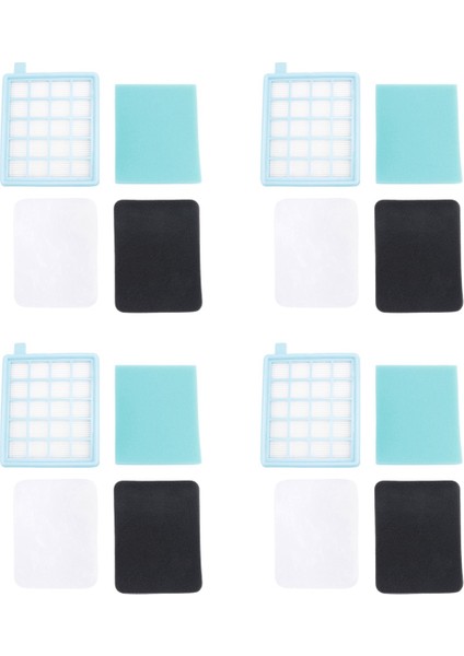 Philips Powerpro Aktif ve Kompakt Vakum Süpürge Için 4x Filtre Seti (FC8058 / 01 ile Karşılaştırılabilir) (Yurt Dışından)