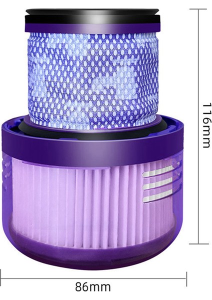 4x Dyson V10 Hafif Versiyon Dijital Slim FLUFFY/SV18 Için 4x Yıkanabilir Büyük Filtre Birimi (Yurt Dışından) fırsatları