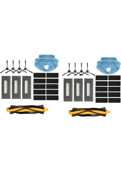 Ecovacs Için 2x Deebot Ozmo 930 Süpürme Robot Aksesuarları Ana Fırça Yan Fırçası Hepa Filtresi Rag Mop (Yurt Dışından)