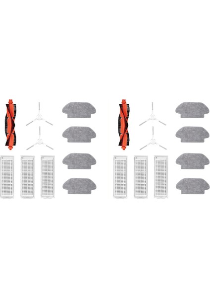 Xiaomi Mi Robot Vakum Mop Pro P Temizleme Robotu Için 2set Model STYTJ02YM Ana Yan Fırça + Hepa Filtresi + Mop Kumaş (Yurt Dışından)