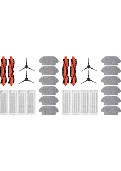 2 Xiaomi Mi Robot Vakum Mop Pro P Temizleme Robot STYTJ02YM Ana Yan Fırça Hepa Filtre Mop Bezi (Yurt Dışından)